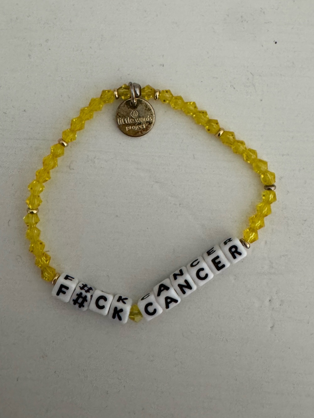 F Cancer Little Words Project Bracelet